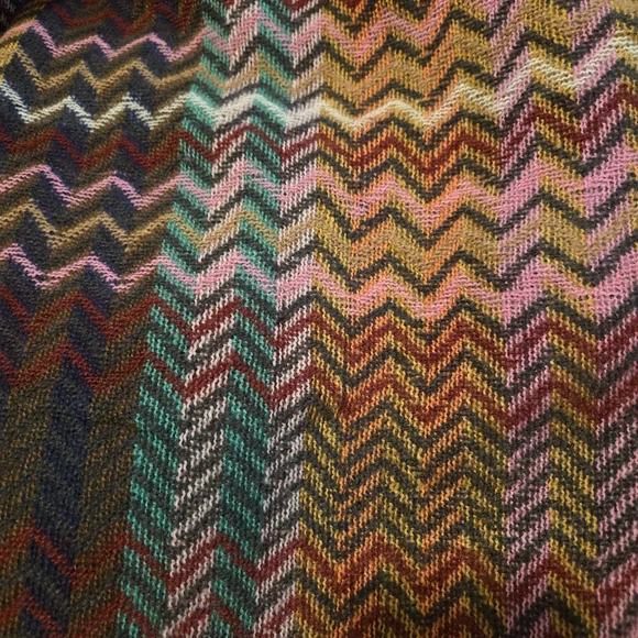 RIIQIICHY Women One-Size NWT Colorful Chevron Patterned Poncho - Picture 10 of 11